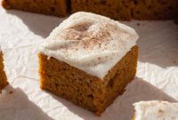 Autumn Spiced Pumpkin Squares