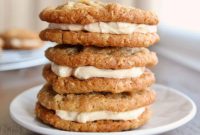 Chewy Coconut Oatmeal Cookie Stacks