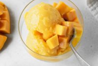 Two Ingredient Mango Sorbet