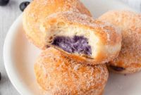 Luscious Blueberry Cream Cheese Doughnuts