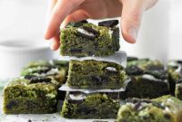 Decadent Matcha Oreo Blondies