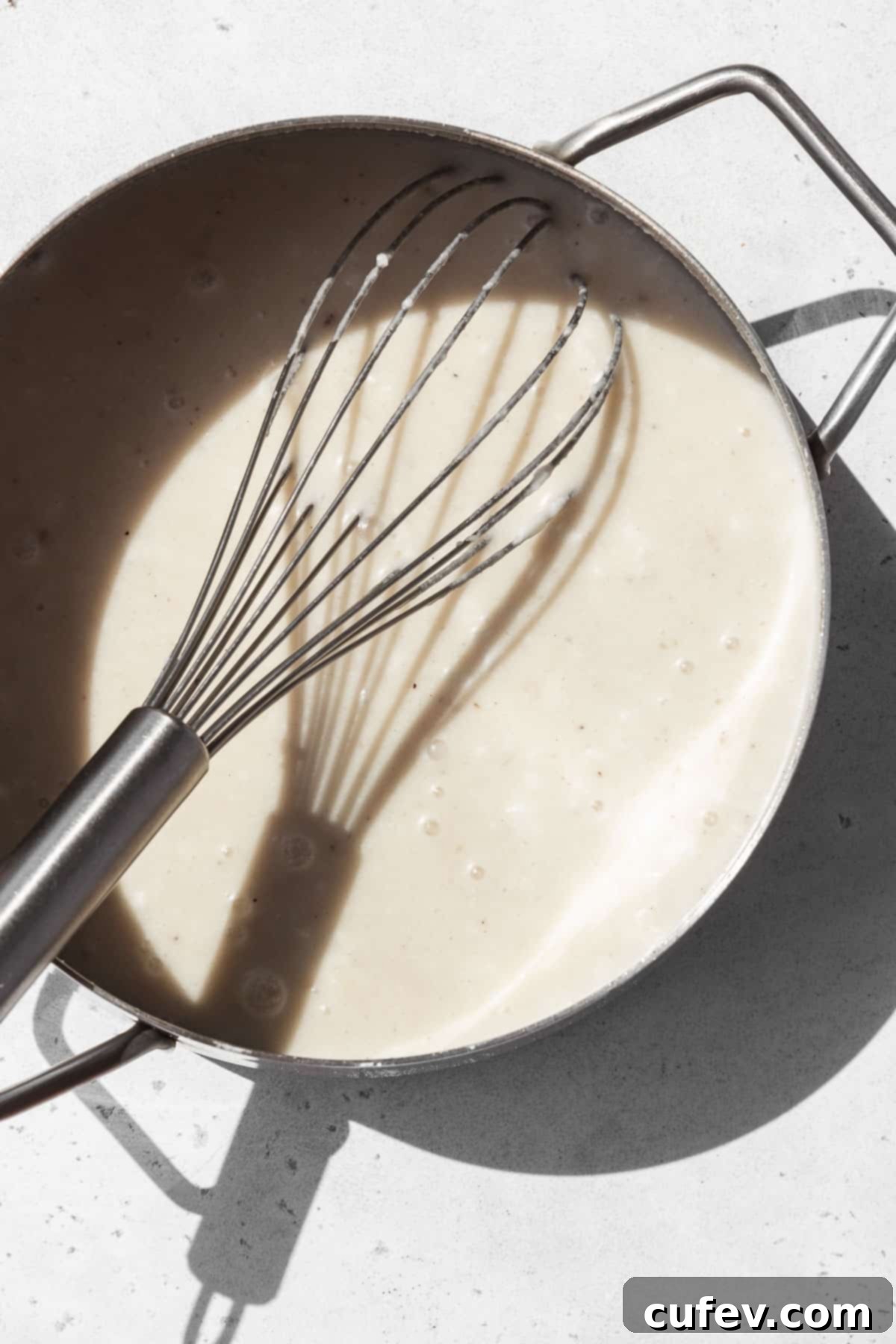Vegan coconut pudding base before adding the coconut.
