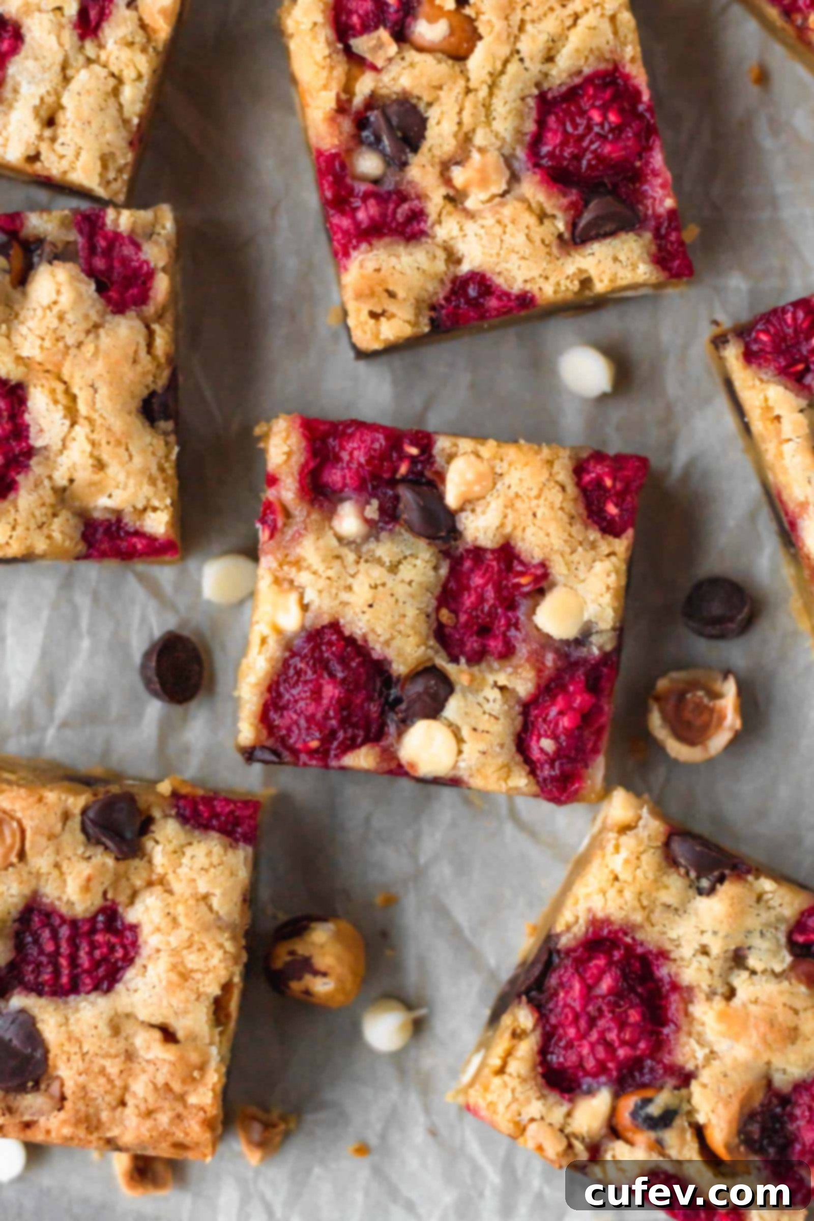Adding dry ingredients to wet ingredients for raspberry blondie batter
