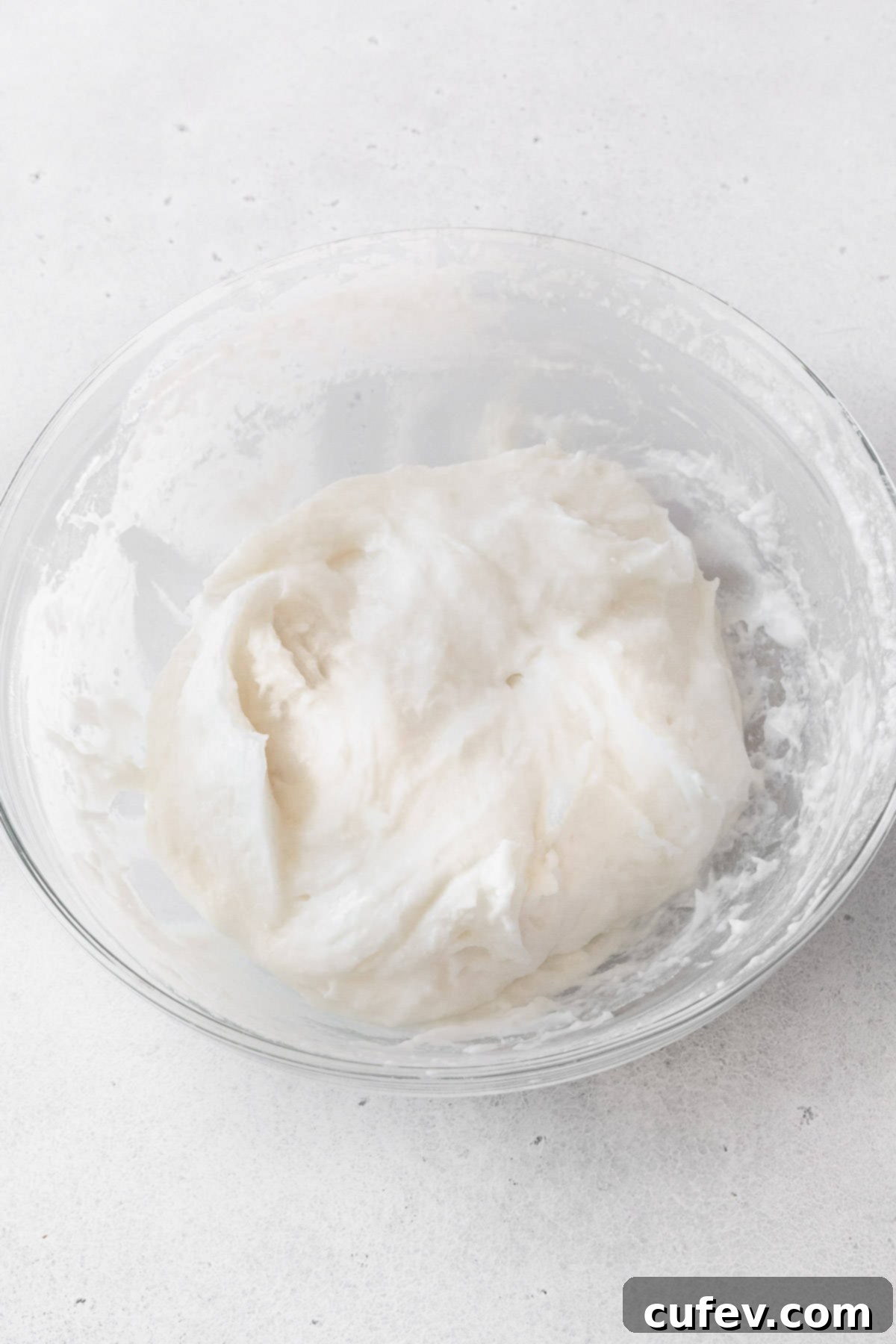 Fresh Japanese Strawberry Mochi 10 Ichigo daifuku dough in a glass bowl.