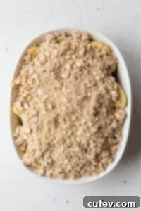 Comforting Gluten-Free Apple Crumble 8 Apple crisp ready to be baked.