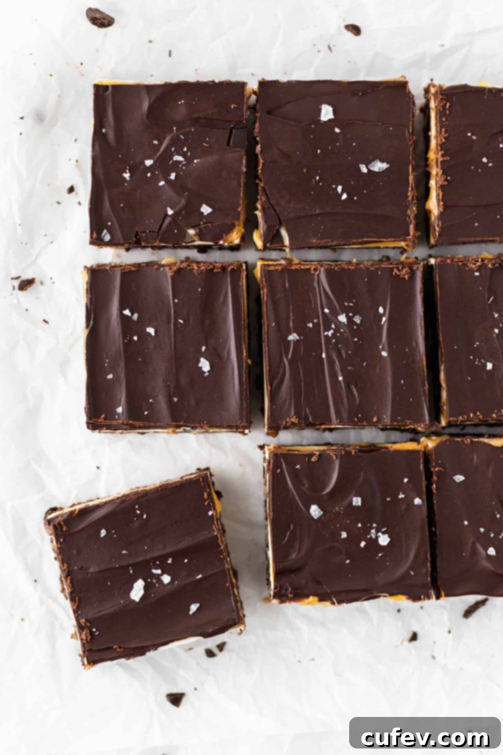 Nanaimo bars with flaky sea salt