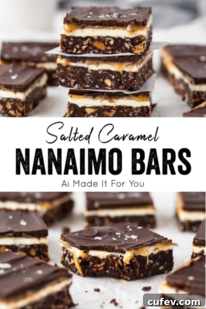 Salted caramel Nanaimo Bars