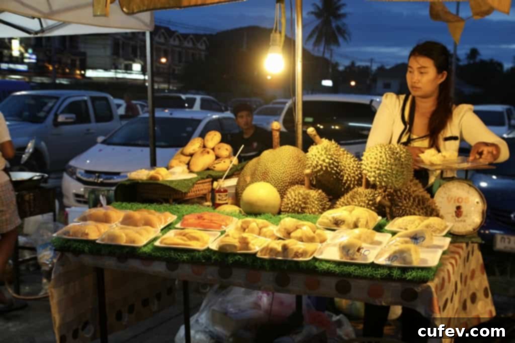 Variety of enticing street food options at the Fisherman's Village night market