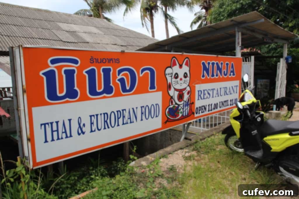 Ninja Crepes restaurant in Koh Samui, a lifeline for a pregnant traveler