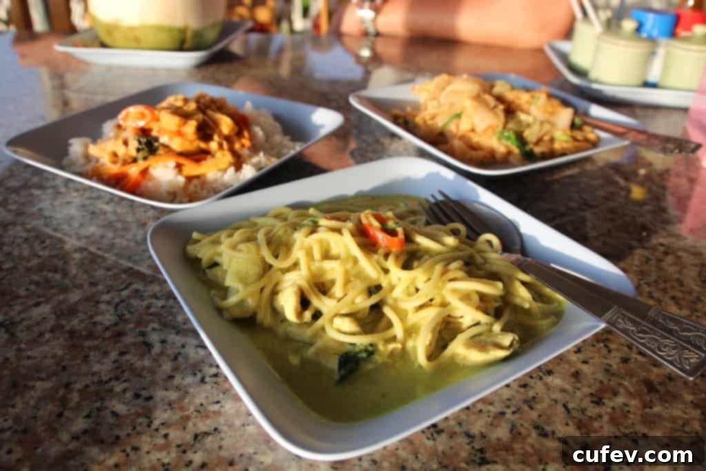 Variety of delicious and perfectly portioned dishes at Ninja Crepes