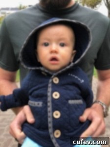 Close-up of Hugo's adorable baby feet