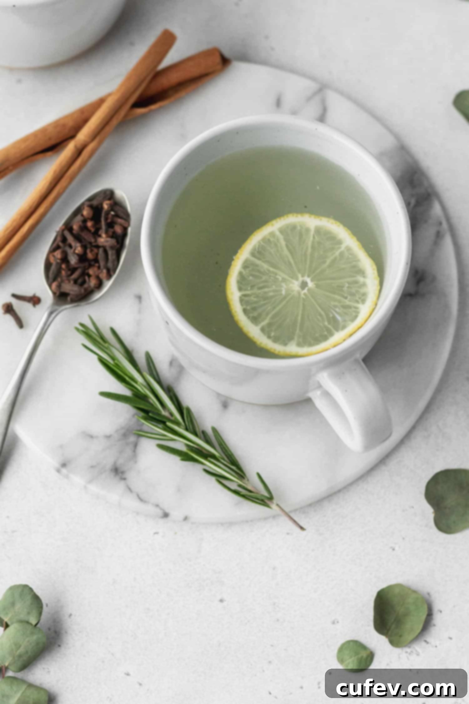 Essential oil drink in a mug