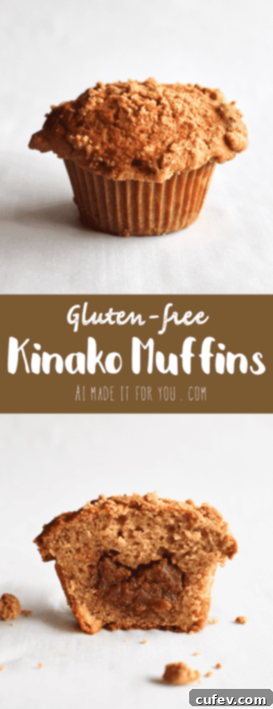 Gluten Free Kinako Muffins 8 Fluffy and moist with a buttery crunch on top, these kinako muffins are truly the ultimate non-traditional way to enjoy kinako!