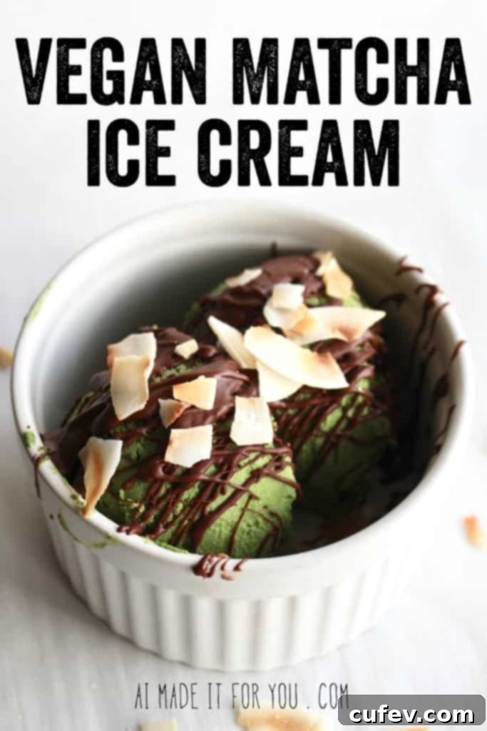 This vegan matcha ice cream is so creamy with bold green tea flavor! Raw cashews and coconut cream creates the perfect creamy base! #matcha #icecream #vegan #cashews #coconut #chocolate #magicshell #veganicecream #matchaicecream #greentea #japanese #green #dessert #frozendessert #summer