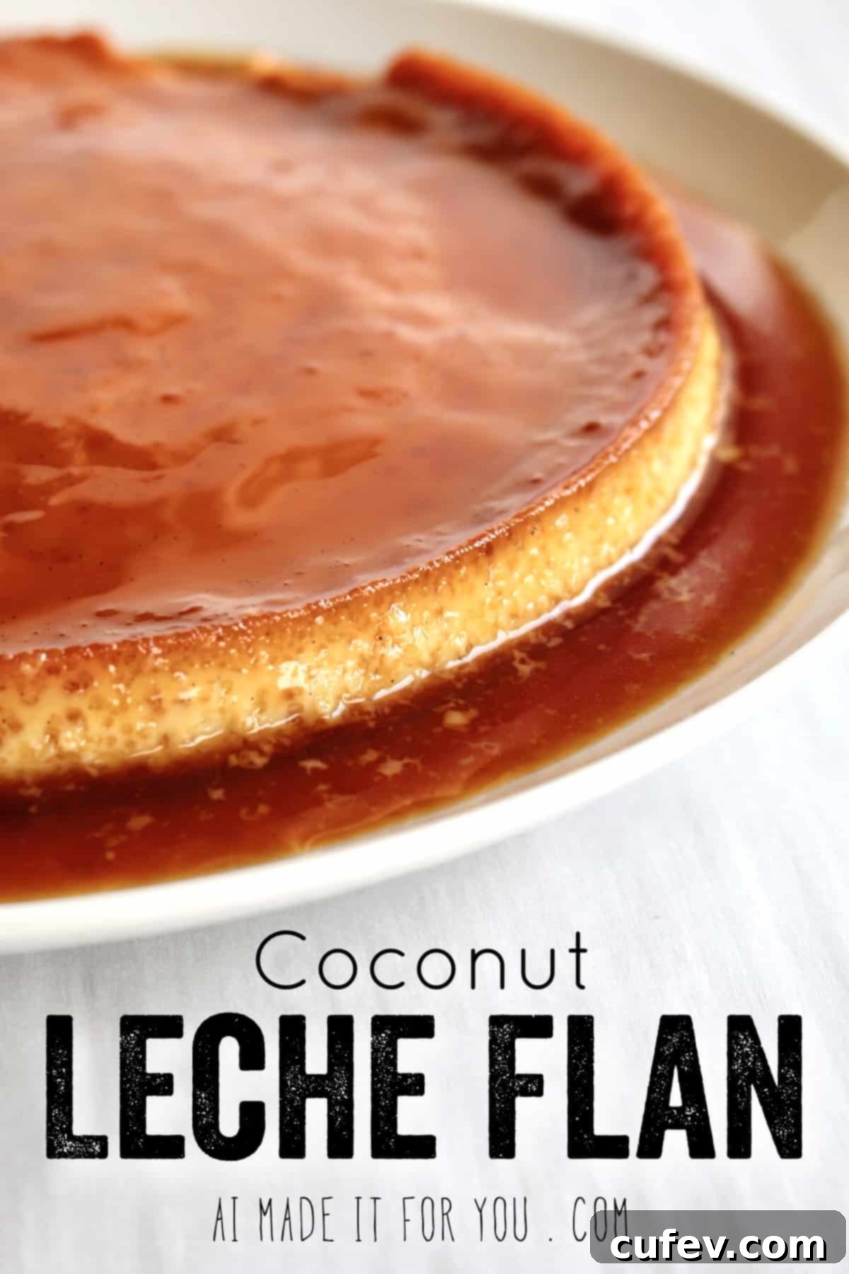 Dairy-Free Filipino Leche Flan 9 Pinoy leche flan with caramel on a plate