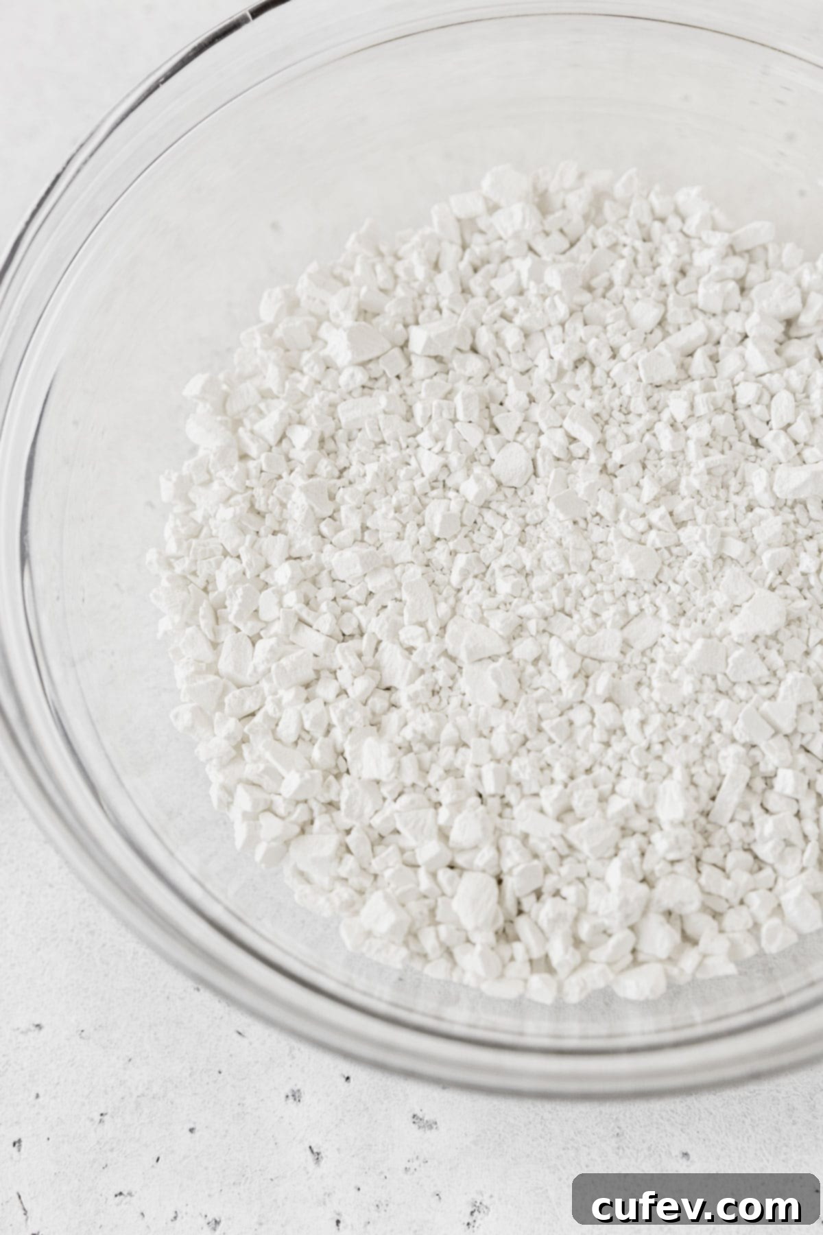 Shiratamako in a clear glass bowl.