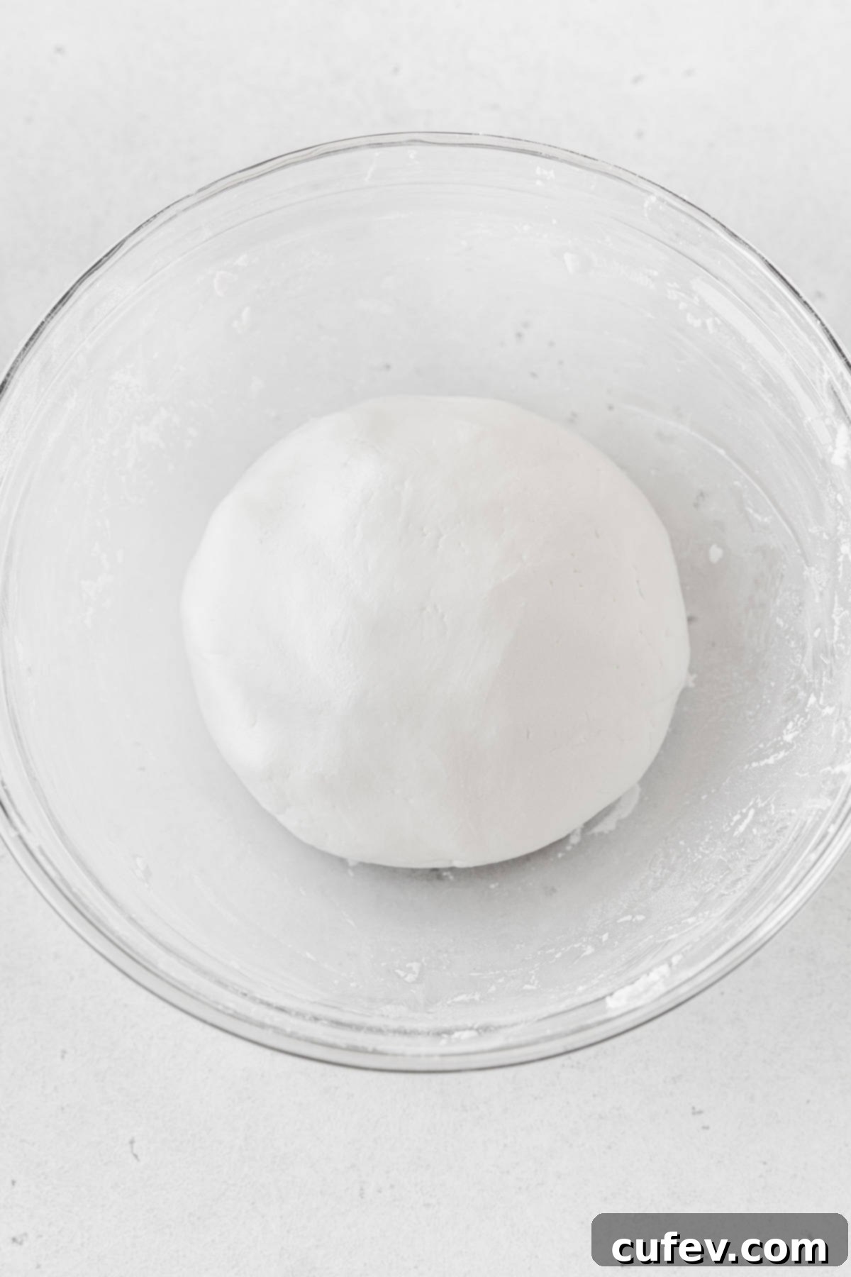 Shiratama dango dough after being kneaded into a smooth ball.