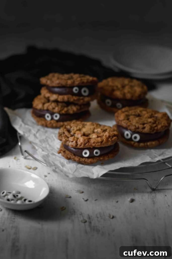Halloween cookies that are easy to make, aren’t stuffed with food coloring, and absolutely delicious! Perfect for any Halloween Party! #halloweendessert #halloweencookies #halloweentreats #spooky #monstercookies