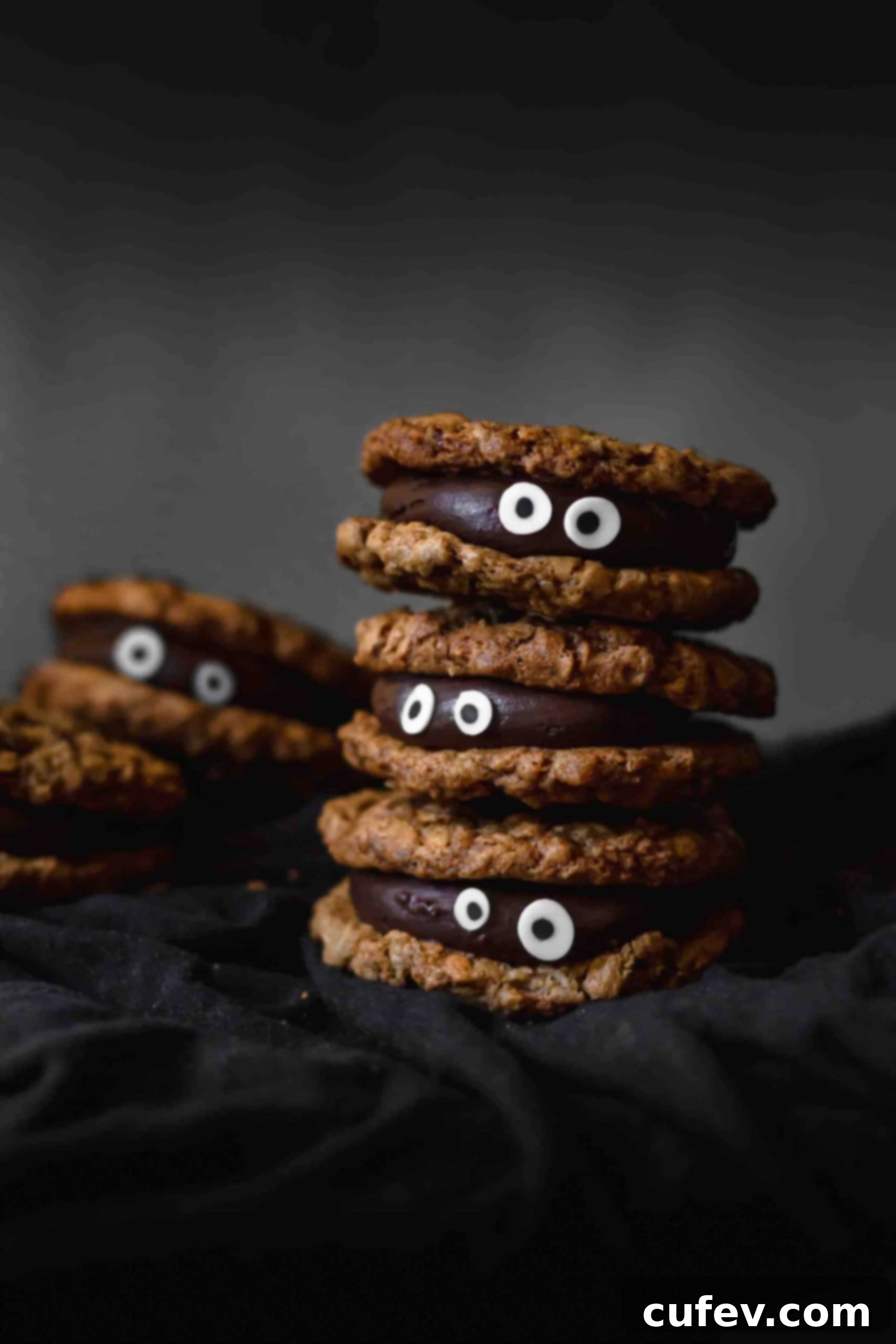 Halloween cookies that are easy to make, aren’t stuffed with food coloring, and absolutely delicious! Perfect for any Halloween Party! #halloweendessert #halloweencookies #halloweentreats #spooky #monstercookies
