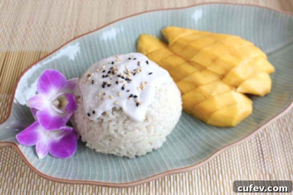 Mango Sticky Rice (Khao Niao Mamuang) - a traditional Thai dessert