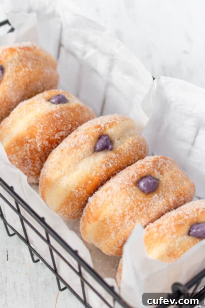 Is there anything better than a basket of fresh, homemade blueberry cream cheese doughnuts, warm and ready to be enjoyed?