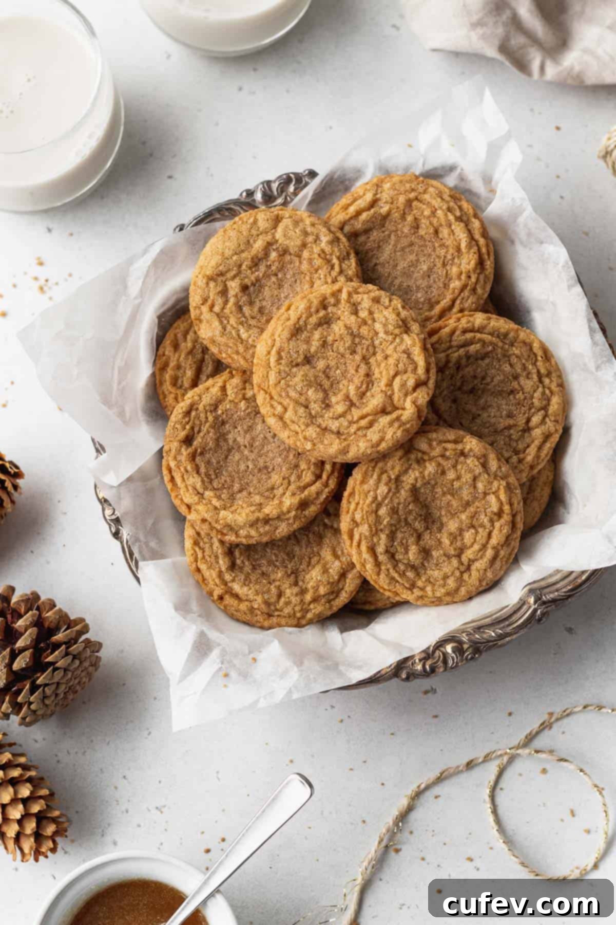 Perfectly Chewy Gluten-Free Ginger Cookies 16 A plate of ginger cookies.