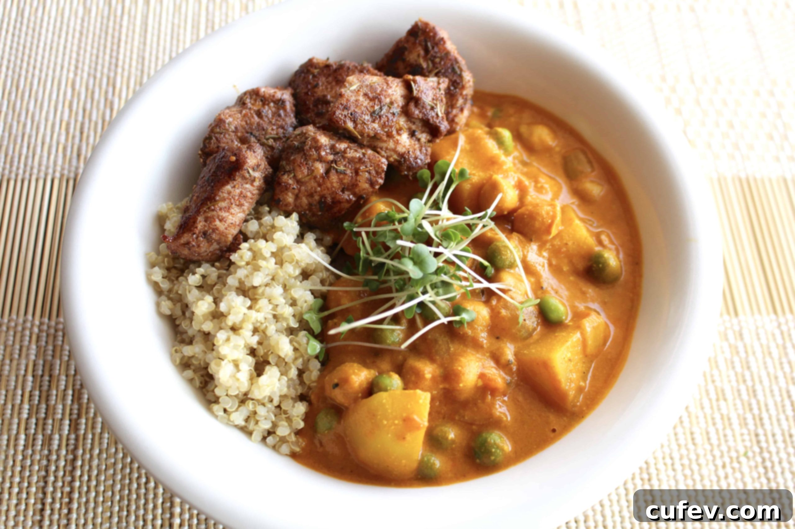 Chickpea Curry with Jerk Chicken