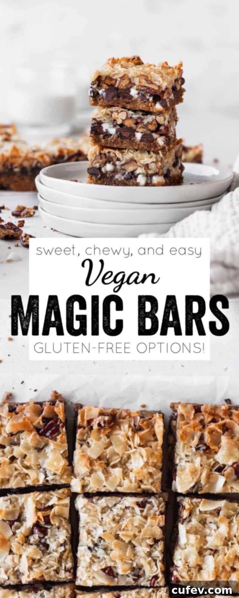 Freshly baked magic bars cooling on parchment paper, showcasing their layers before cutting.